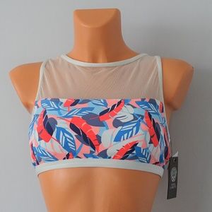 Vince Camuto NWT Rainforest High Neck Bikini Top